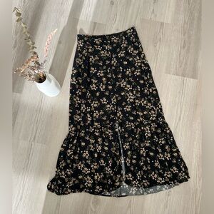 Pull&Bear Floral Midi Skirt